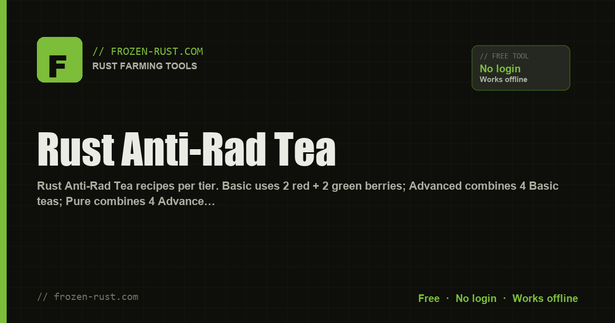 Rust Anti-Rad Tea