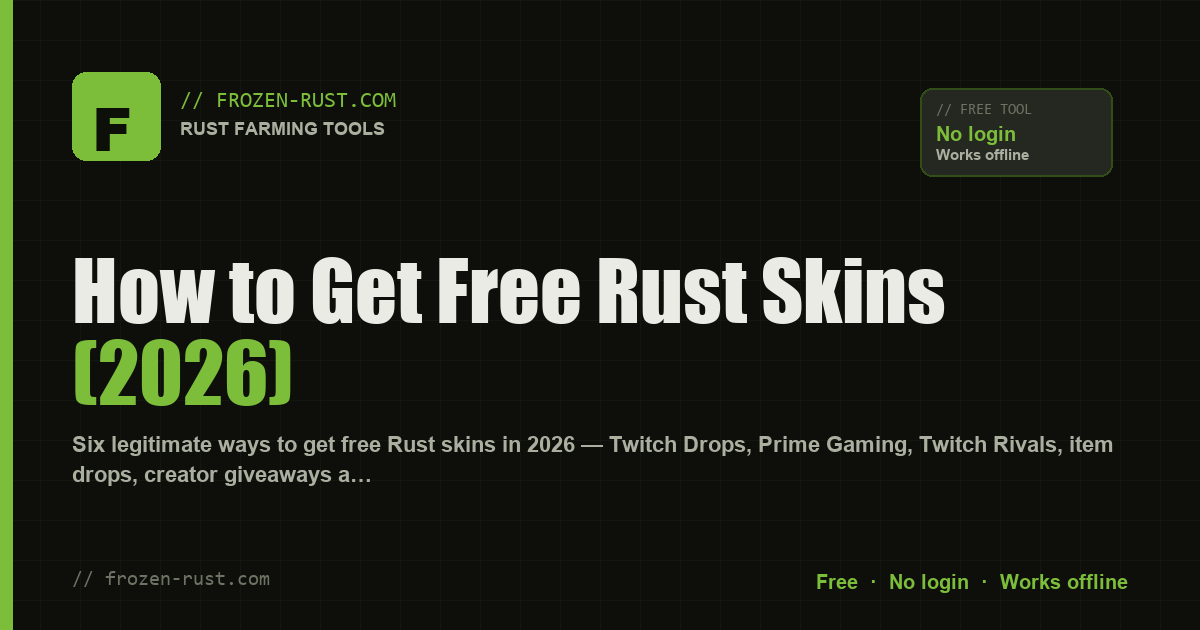How to Get Free Rust Skins (2026)
