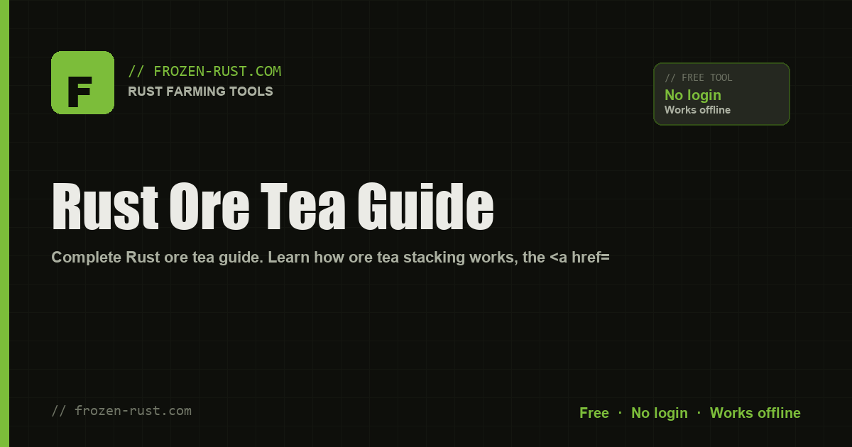 Rust Ore Tea Guide