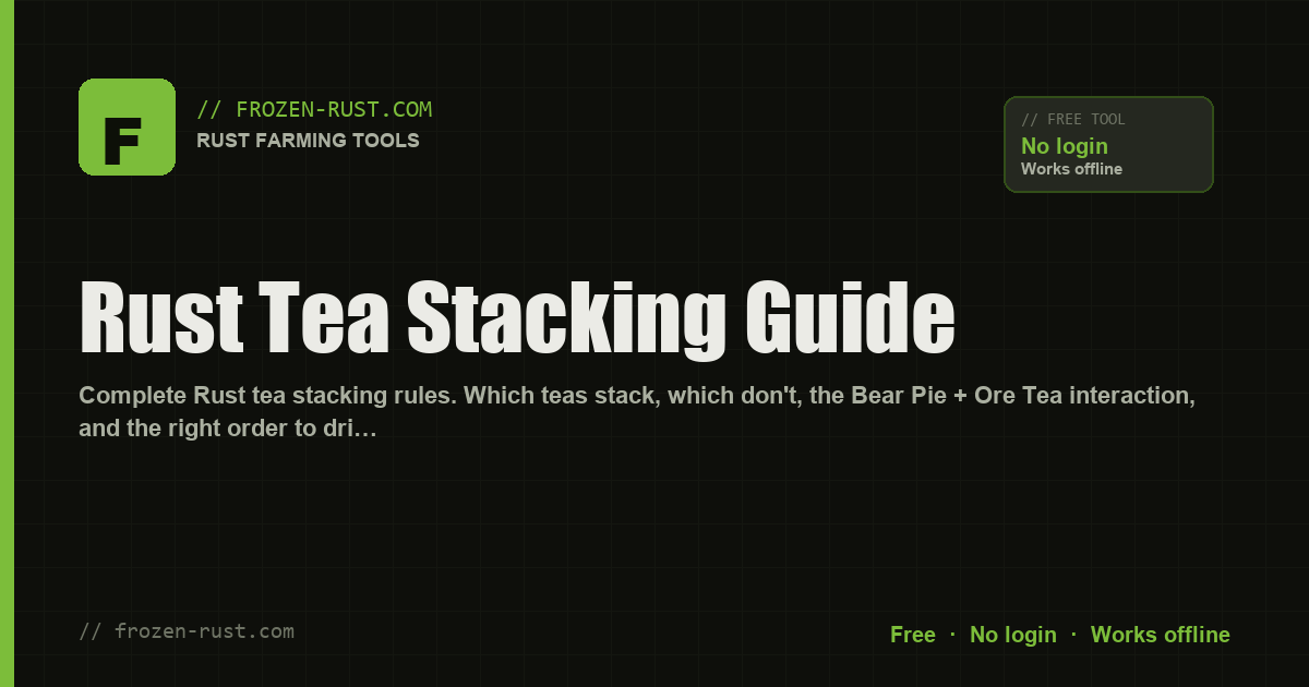 Rust Tea Stacking Guide — What Stacks With What