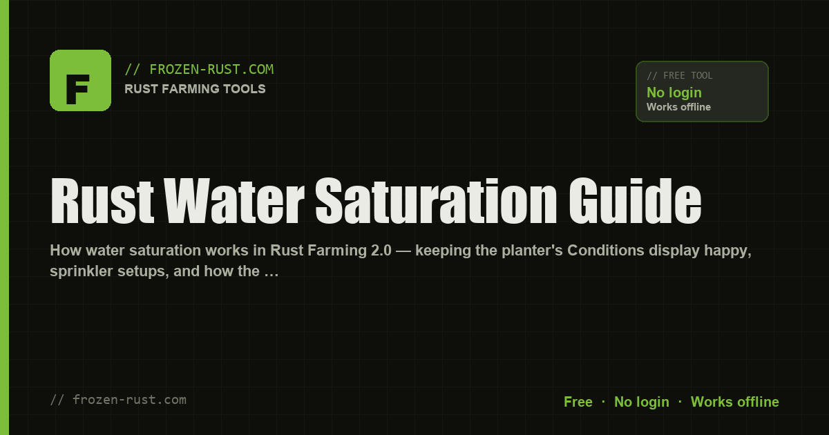 Rust Water Saturation Guide — How Water Affects Plant Growth