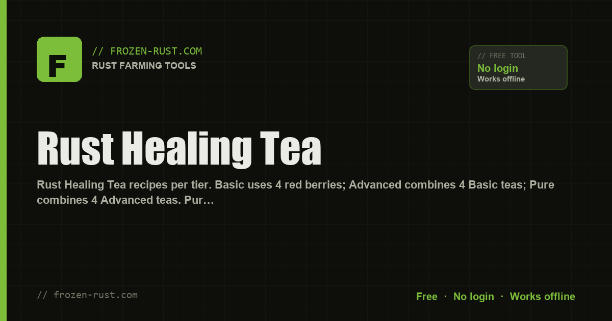 Rust Healing Tea