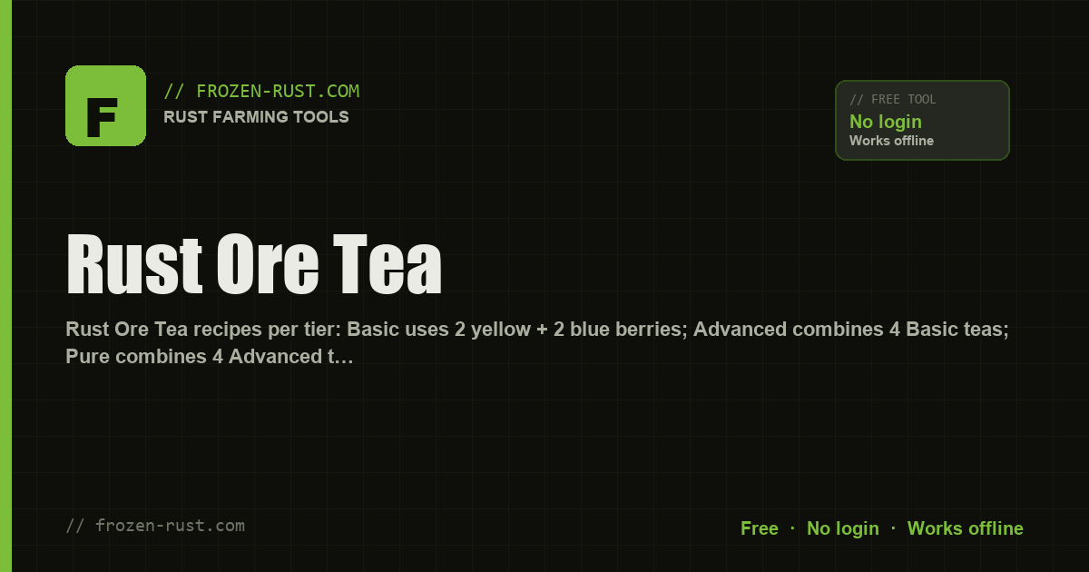 Rust Ore Tea