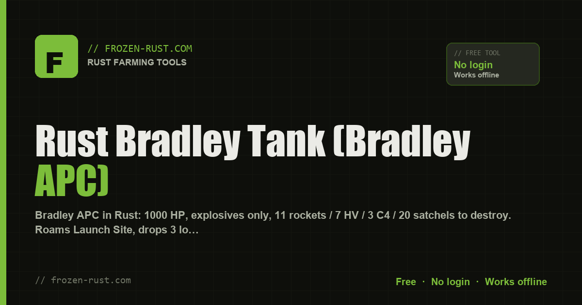 Rust Bradley Tank (Bradley APC)