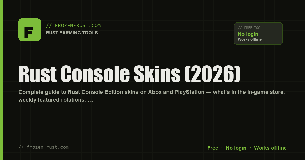 Rust Console Skins (2026)