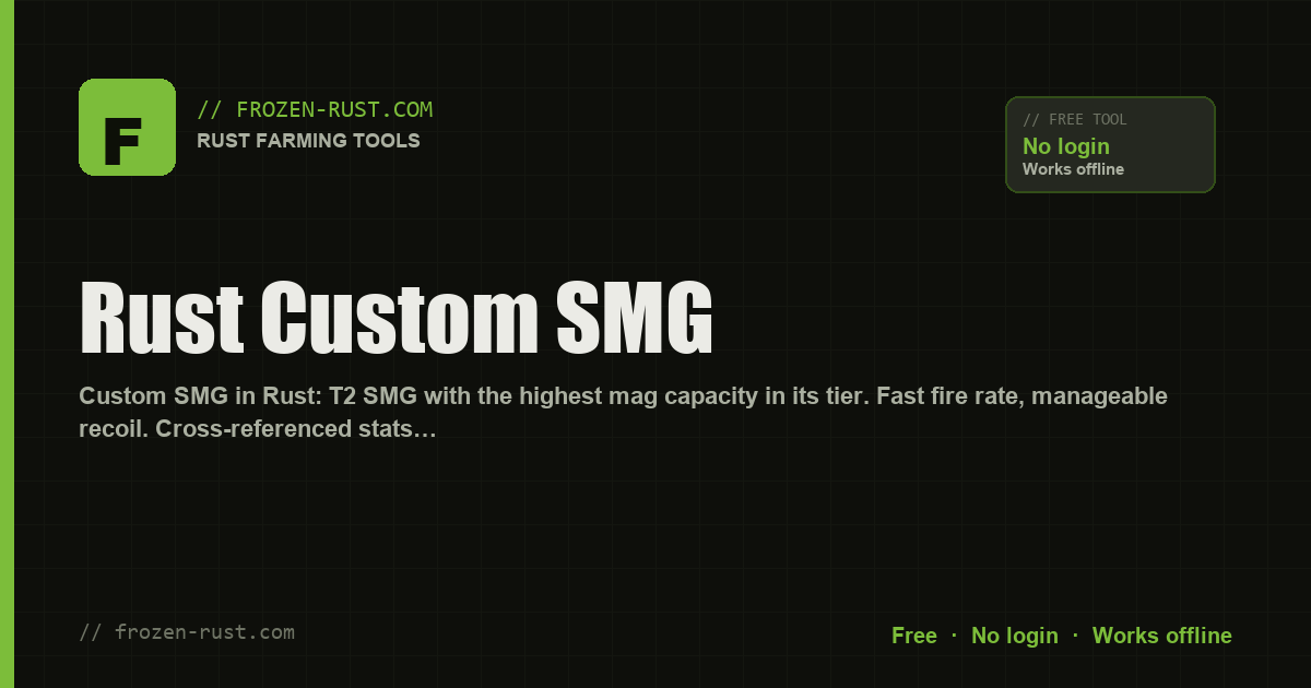 Rust Custom SMG