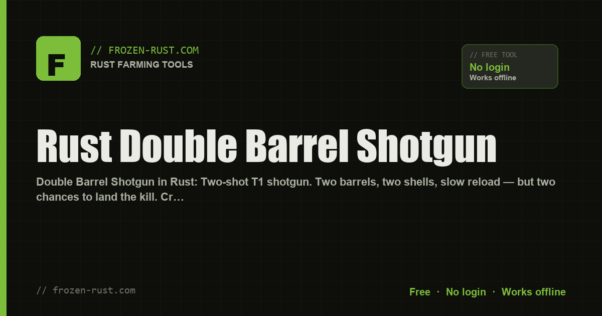 Rust Double Barrel Shotgun