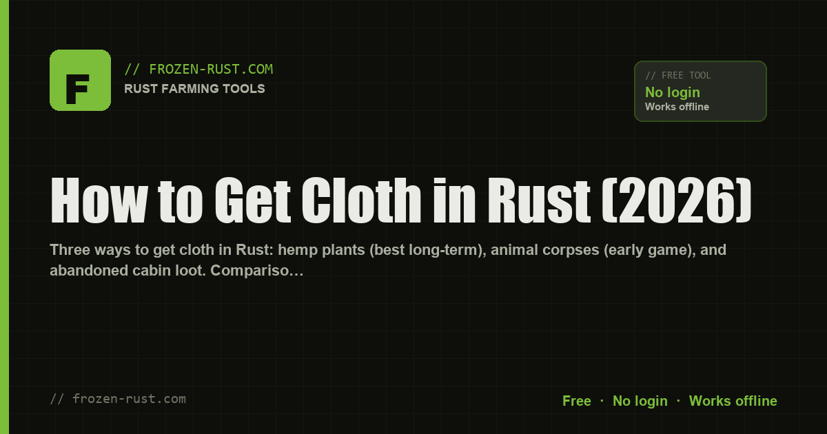 How to Get Cloth in Rust