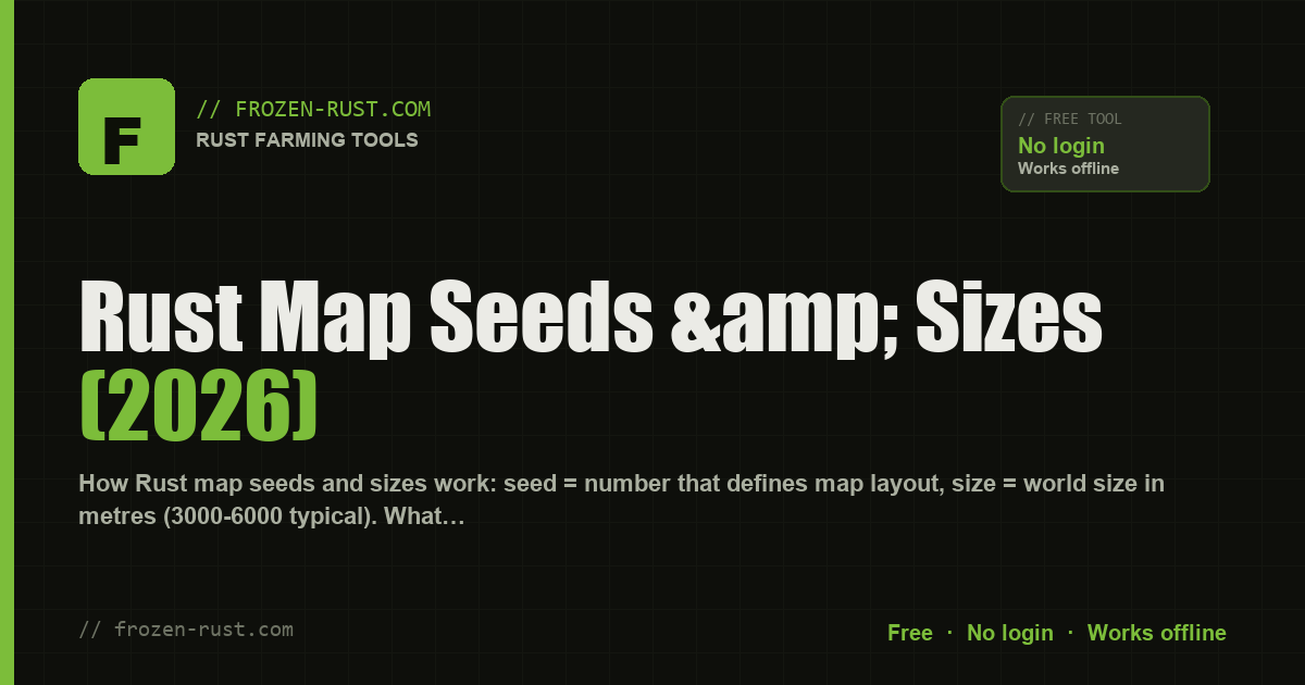 Rust Map Seeds &amp; Sizes