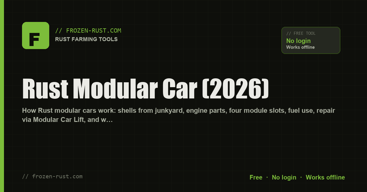 Rust Modular Car