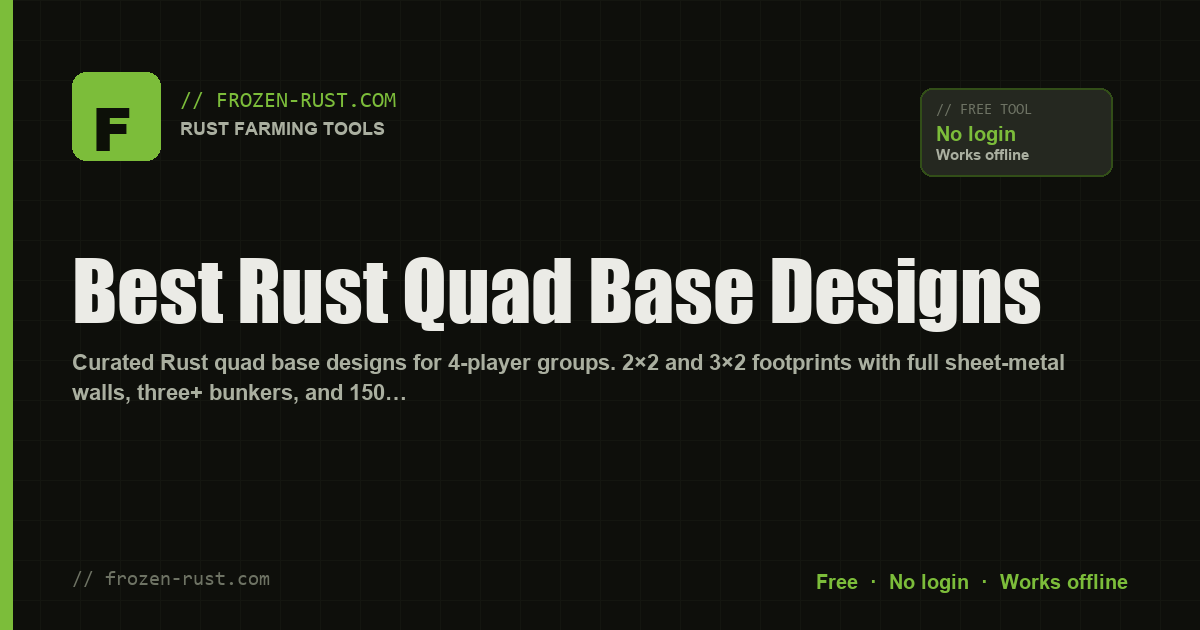 Rust Quad Base Designs