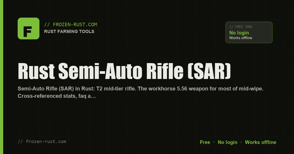 Rust Semi-Auto Rifle (SAR)