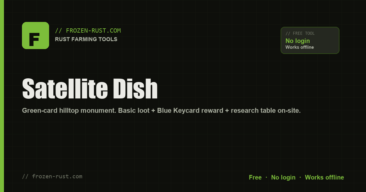 Satellite Dish — Rust Monument Guide