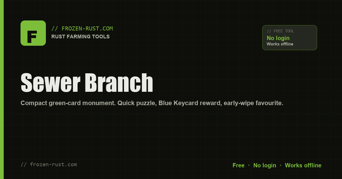 Sewer Branch — Rust Monument Guide