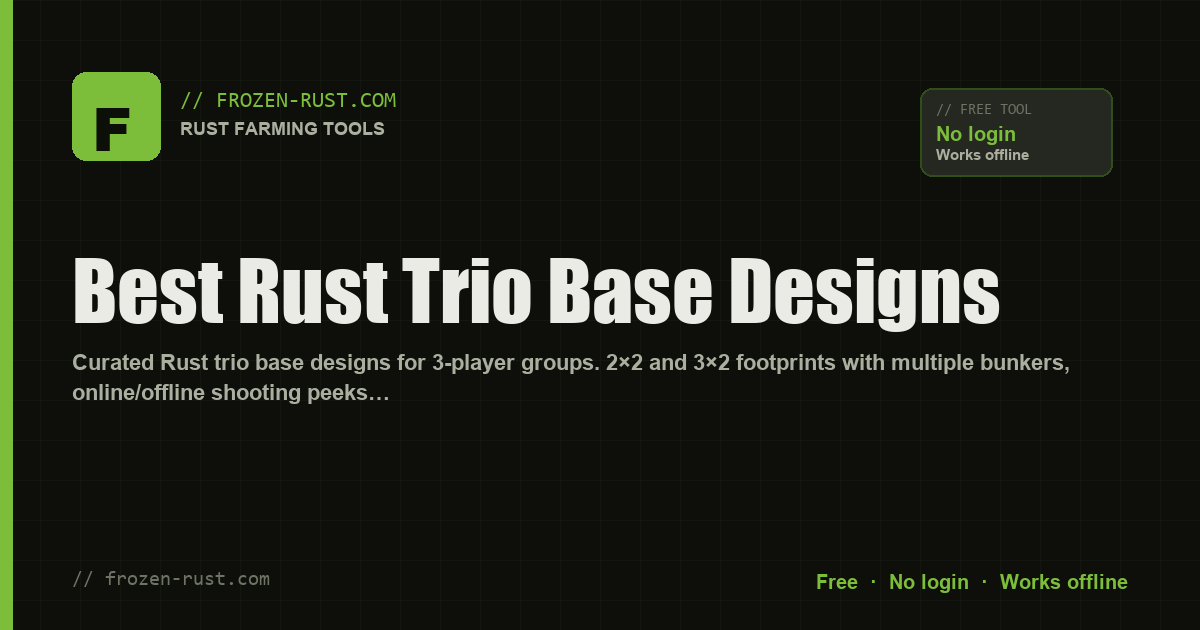 Rust Trio Base Designs