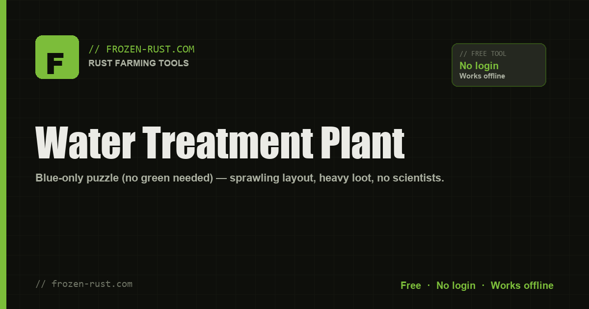 Water Treatment Plant — Rust Monument Guide