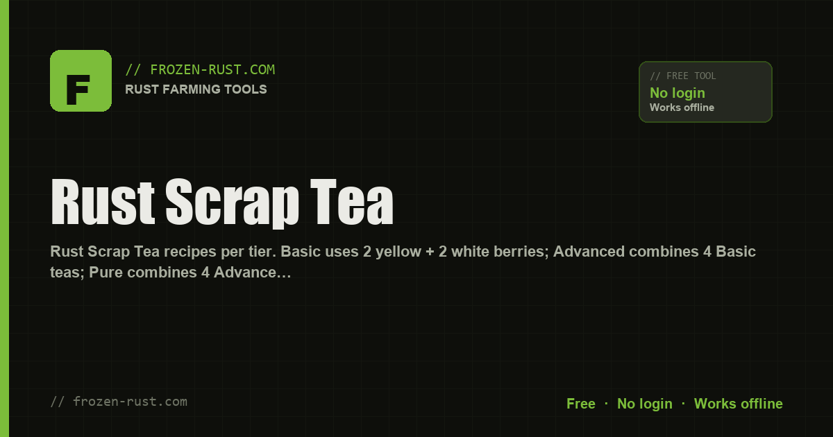Rust Scrap Tea
