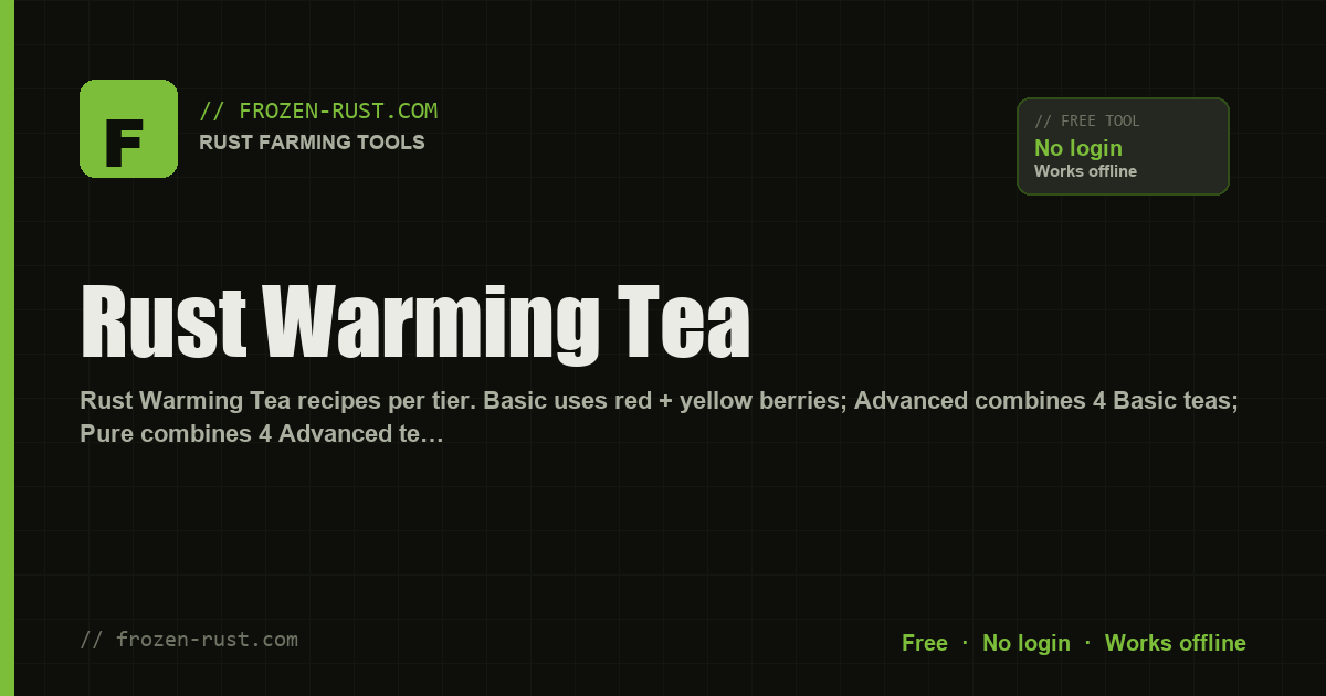 Rust Warming Tea