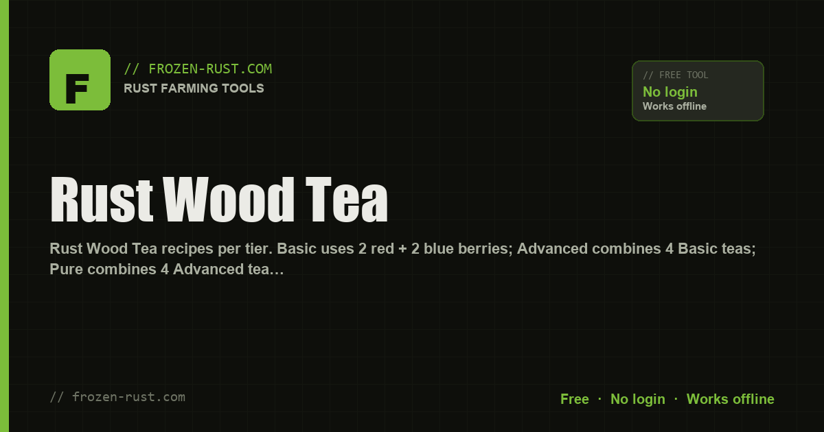 Rust Wood Tea